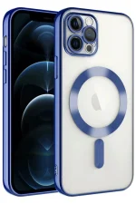 Newface iPhone 14 Pro Max Kılıf Kross Magneticsafe Kapak - Lacivert