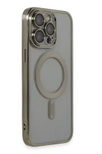 Newface iPhone 14 Pro Max Kılıf Kross Magneticsafe Kapak - Titan Gri - Görsel 2