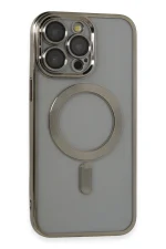 Newface iPhone 14 Pro Max Kılıf Kross Magneticsafe Kapak - Titan Gri