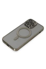 Newface iPhone 14 Pro Max Kılıf Kross Magneticsafe Kapak - Titan Gri - Görsel 4