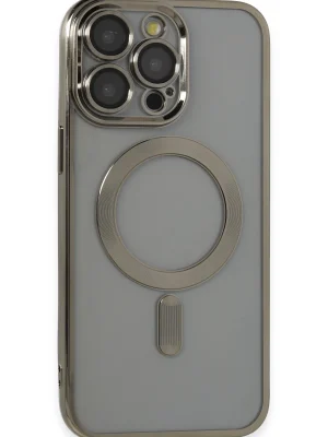 Newface iPhone 14 Pro Max Kılıf Kross Magneticsafe Kapak - Titan Gri