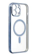 Newface iPhone 14 Pro Max Kılıf Magneticsafe Lazer Silikon - Sierra Blue - Görsel 4