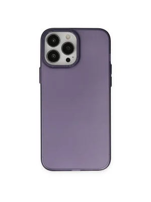 Newface iPhone 14 Pro Max Kılıf Modos Metal Kapak - Derin Mor