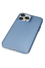 Newface iPhone 14 Pro Max Kılıf Modos Metal Kapak - Mavi - Görsel 3