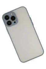 Newface iPhone 14 Pro Max Kılıf Montreal Silikon Kapak - Gri - Görsel 3