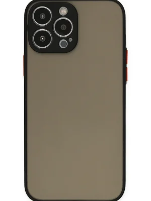 Newface iPhone 14 Pro Max Kılıf Montreal Silikon Kapak - Siyah