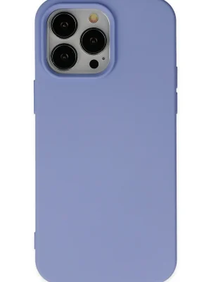 Newface iPhone 14 Pro Max Kılıf Nano içi Kadife Silikon - Lila