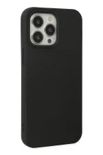 Newface iPhone 14 Pro Max Kılıf Nano içi Kadife Silikon - Siyah - Görsel 2