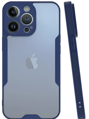 Newface iPhone 14 Pro Max Kılıf Platin Silikon - Lacivert