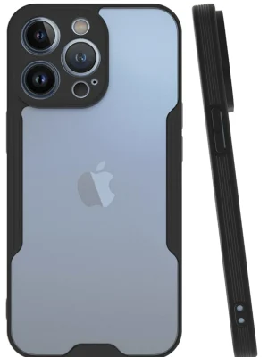 Newface iPhone 14 Pro Max Kılıf Platin Silikon - Siyah