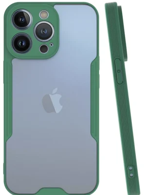 Newface iPhone 14 Pro Max Kılıf Platin Silikon - Yeşil