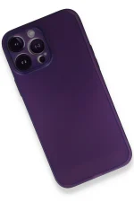 Newface iPhone 14 Pro Max Kılıf PP Ultra İnce Kapak - Mor - Görsel 2