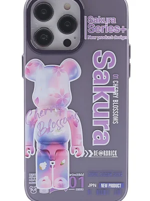 Newface iPhone 14 Pro Max Kılıf Prada Desenli Kapak - Prada Mor - 1