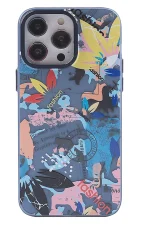 Newface iPhone 14 Pro Max Kılıf Prada Desenli Kapak - Prada Pembe - 1