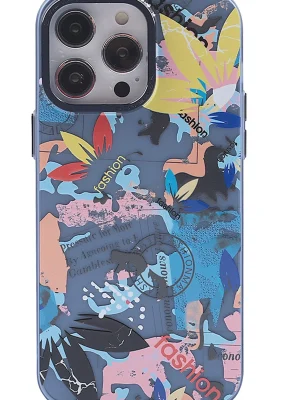 Newface iPhone 14 Pro Max Kılıf Prada Desenli Kapak - Prada Pembe - 1