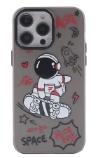 Newface iPhone 14 Pro Max Kılıf Prada Desenli Kapak - Prada Siyah - 1