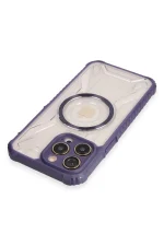 Newface iPhone 14 Pro Max Kılıf Prag Magneticsafe Kapak - Derin Mor - Görsel 3