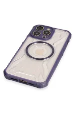 Newface iPhone 14 Pro Max Kılıf Prag Magneticsafe Kapak - Derin Mor - Görsel 4