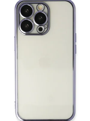 Newface iPhone 14 Pro Max Kılıf Razer Lensli Silikon - Mor