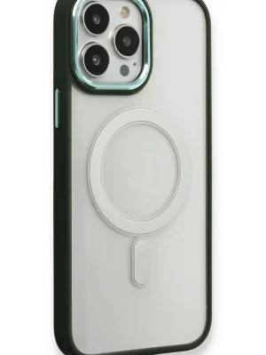 Newface iPhone 14 Pro Max Kılıf Room Magneticsafe Silikon - Köknar Yeşili