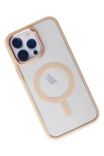 Newface iPhone 14 Pro Max Kılıf Room Magneticsafe Silikon - Pudra - Görsel 3