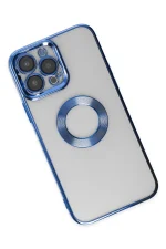 Newface iPhone 14 Pro Max Kılıf Slot Silikon - Mavi - Görsel 3