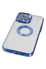 Newface iPhone 14 Pro Max Kılıf Slot Silikon - Mavi - Görsel 4