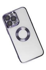 Newface iPhone 14 Pro Max Kılıf Slot Silikon - Mor - Görsel 3