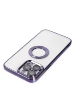 Newface iPhone 14 Pro Max Kılıf Slot Silikon - Mor - Görsel 5