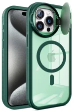 Newface iPhone 14 Pro Max Kılıf Teleskop Lens Magsafe Silikon Kapak - Koyu Yeşil - Görsel 2