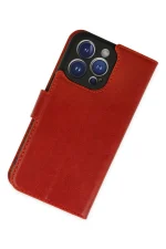 Newface iPhone 14 Pro Max Kılıf Trend S Plus Kapaklı Kılıf - Kırmızı - Görsel 2