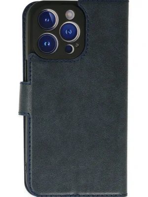 Newface iPhone 14 Pro Max Kılıf Trend S Plus Kapaklı Kılıf - Lacivert