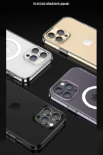 Newface iPhone 14 Pro Max Kılıf Tron Şeffaf Magsafe Kapak - Mavi - Görsel 9