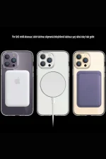 Newface iPhone 14 Pro Max Kılıf Tron Şeffaf Magsafe Kapak - Mavi - Görsel 10