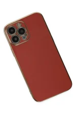 Newface iPhone 14 Pro Max Kılıf Volet Silikon - Kırmızı - Görsel 3