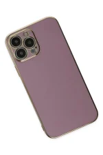 Newface iPhone 14 Pro Max Kılıf Volet Silikon - Mor - Görsel 3