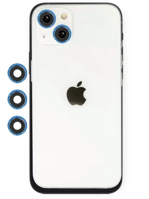 Newface iPhone 14 Shine Kamera Lens - Mavi