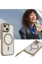 Newface iPhone 15 Kılıf Enka Magsafe Silikon Kılıf - Siyah - Görsel 3