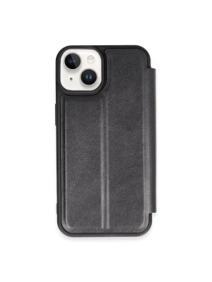 Newface iPhone 15 Kılıf Flip Cover - Siyah
