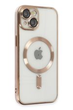 Newface iPhone 15 Kılıf Kross Magneticsafe Kapak - Gold - Görsel 2