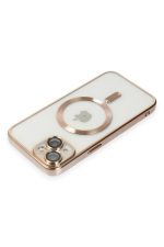 Newface iPhone 15 Kılıf Kross Magneticsafe Kapak - Gold - Görsel 4