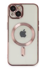Newface iPhone 15 Kılıf Kross Magneticsafe Kapak - Rose