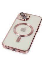 Newface iPhone 15 Kılıf Kross Magneticsafe Kapak - Rose - Görsel 5