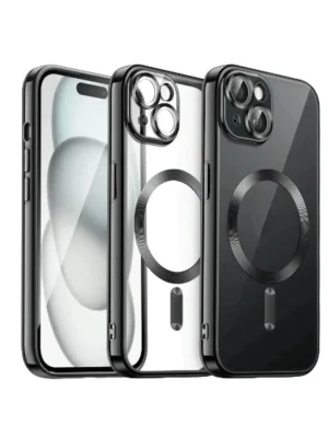 Newface iPhone 15 Kılıf Kross Magneticsafe Kapak - Siyah