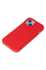 Newface iPhone 15 Kılıf Nano içi Kadife Silikon - Kırmızı - Görsel 4