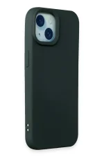 Newface iPhone 15 Kılıf Nano içi Kadife Silikon - Koyu Yeşil - Görsel 2