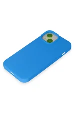 Newface iPhone 15 Kılıf Nano içi Kadife Silikon - Mavi - Görsel 4