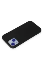Newface iPhone 15 Kılıf Nano içi Kadife Silikon - Siyah - Görsel 3