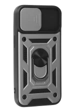 Newface iPhone 15 Kılıf Pars Lens Yüzüklü Silikon - Gümüş - Görsel 2