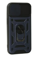 Newface iPhone 15 Kılıf Pars Lens Yüzüklü Silikon - Lacivert - Görsel 2